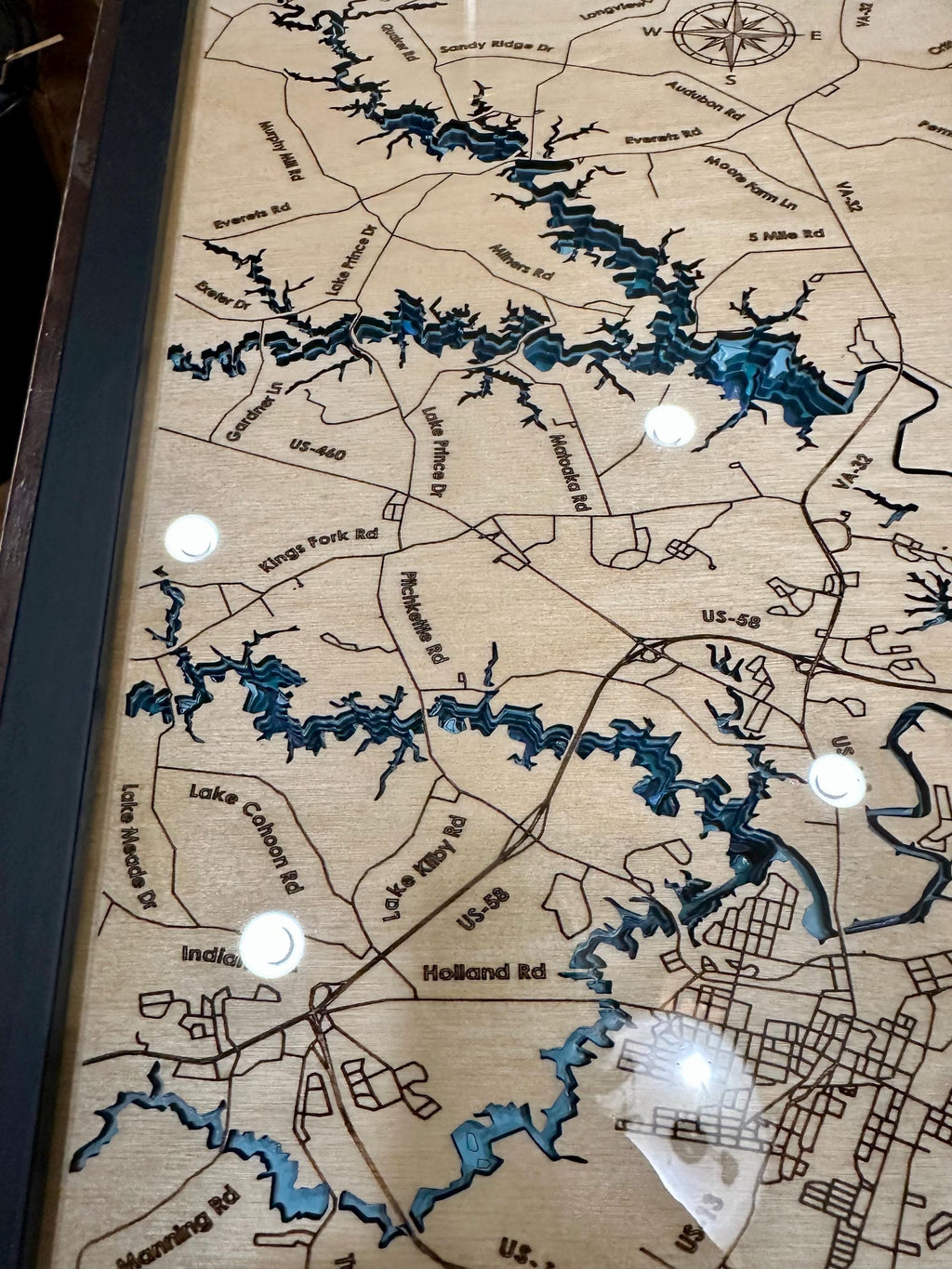 Suffolk VA 3D Bathymetric map