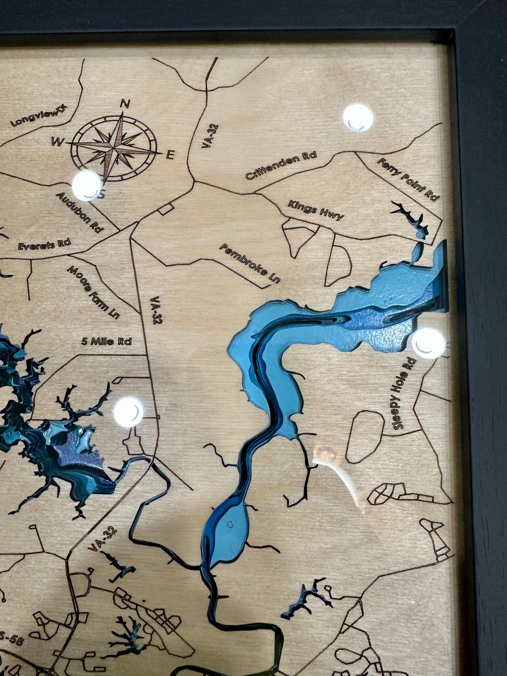 Suffolk VA 3D Bathymetric map