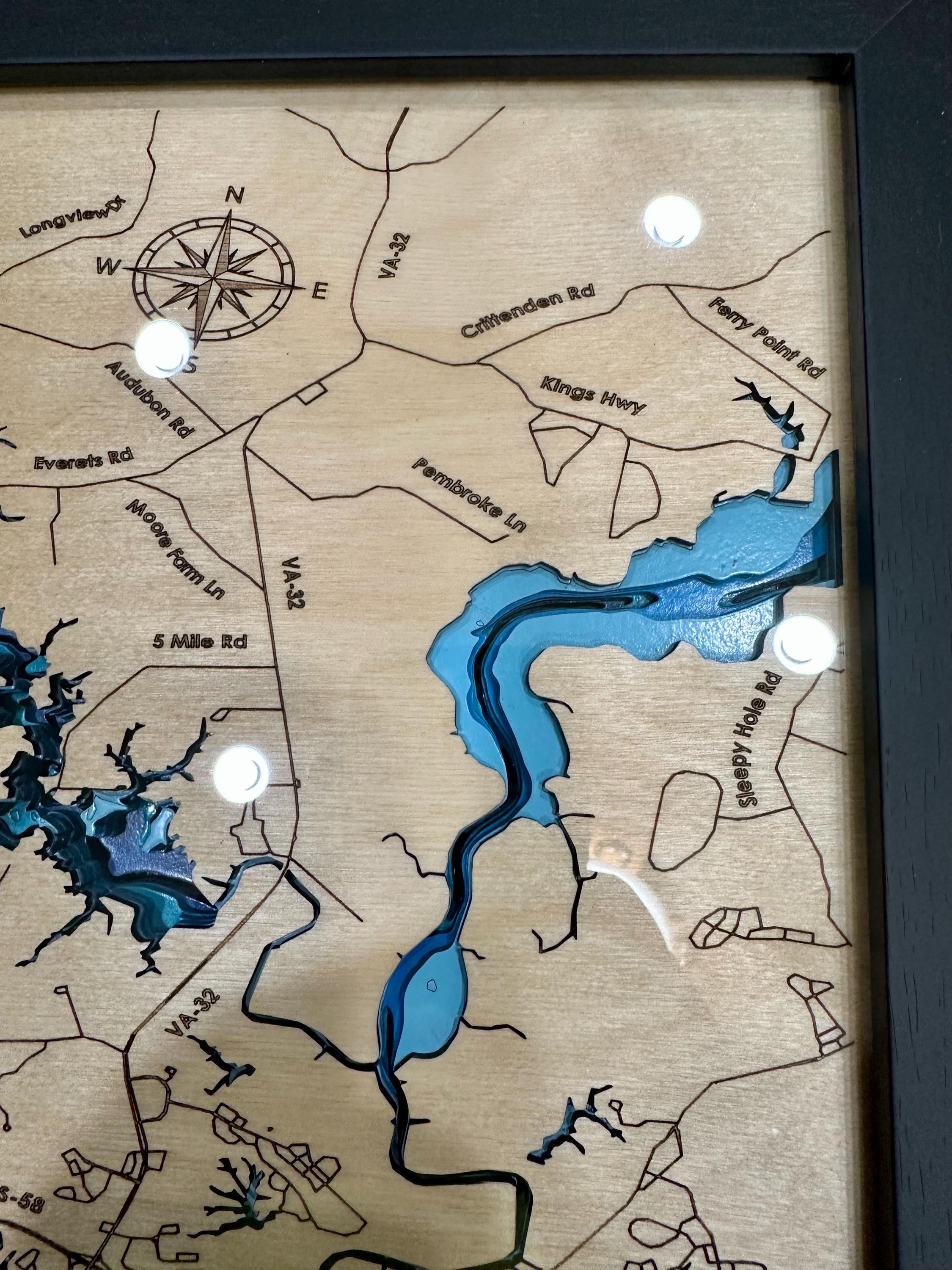Suffolk VA 3D Bathymetric map
