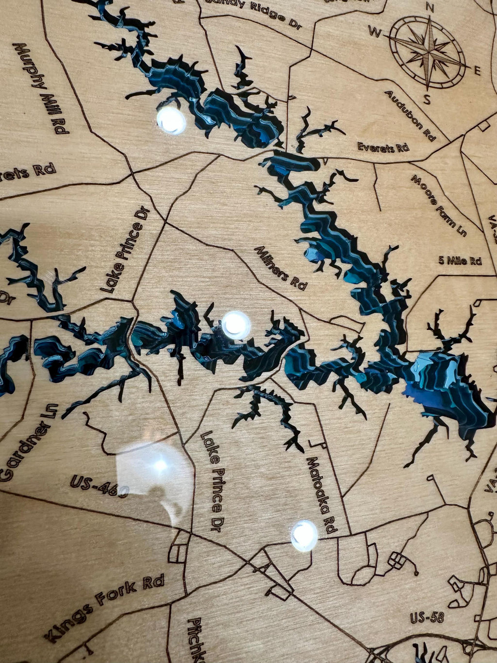 Suffolk VA 3D Bathymetric map