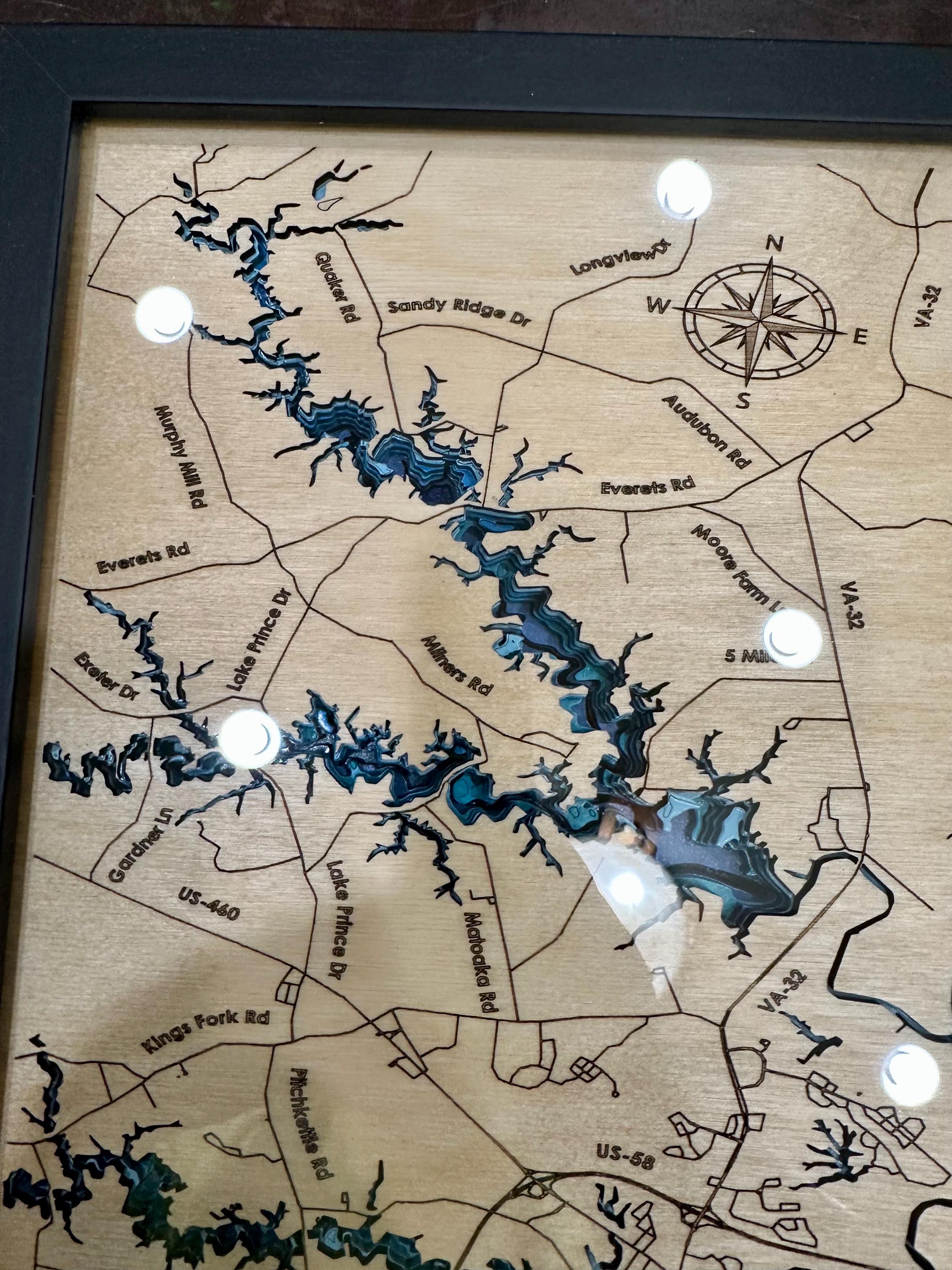 Suffolk VA 3D Bathymetric map