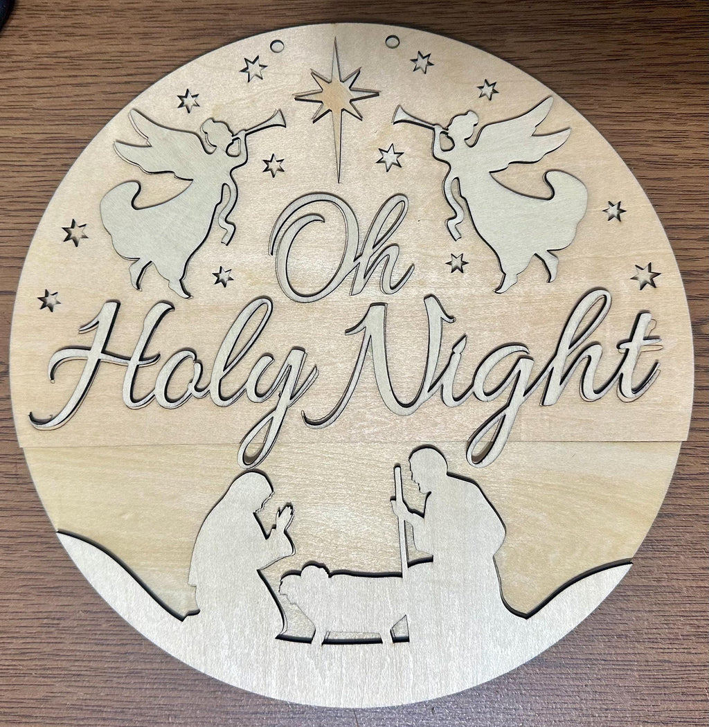 Oh Holy Night Nativity Sign