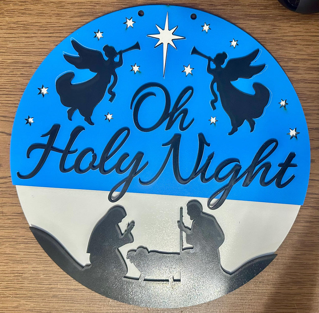 Oh Holy Night Nativity Sign