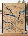 Bathymetric 3D map of smith Mountian lake