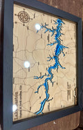 8x10 Lake Gaston Bathymetric Map
