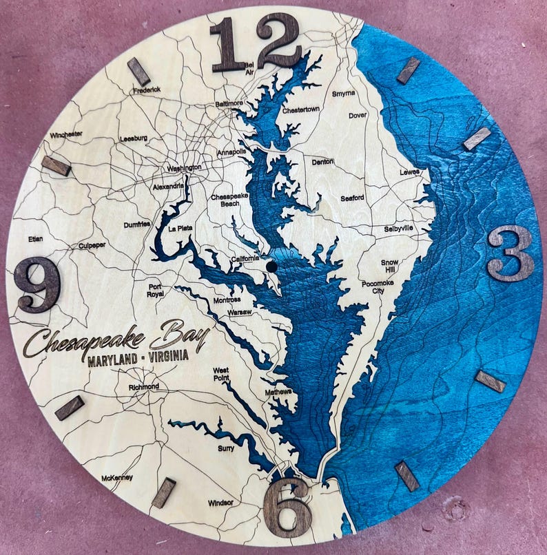 Chesapeake Bay wood clock