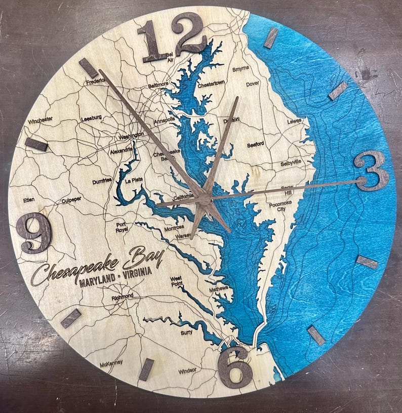 Chesapeake Bay bathymetric clock
