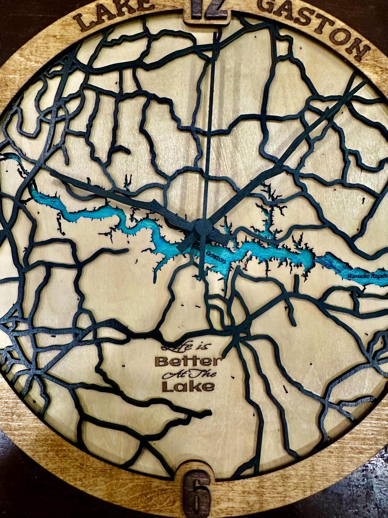 Lake Gaston clock map detail