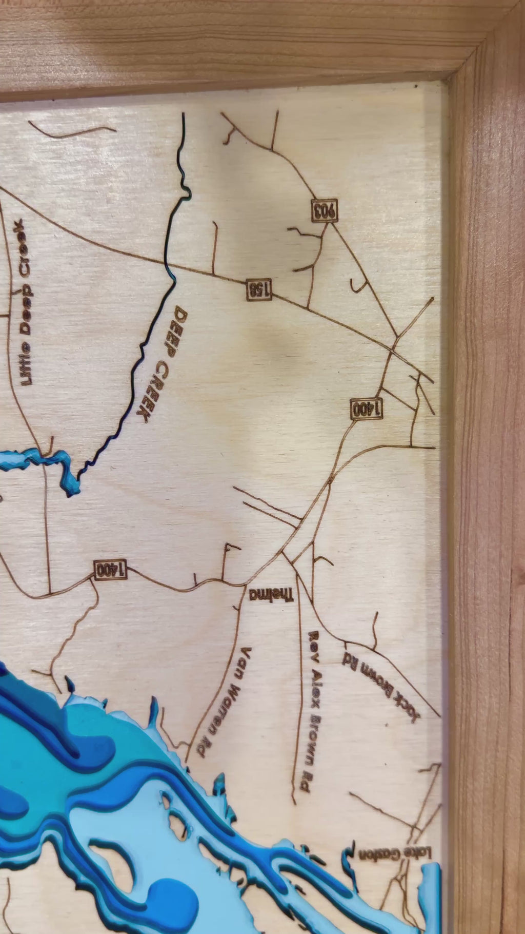 Roanoke Rapids Lake — 3D Bathymetric Map