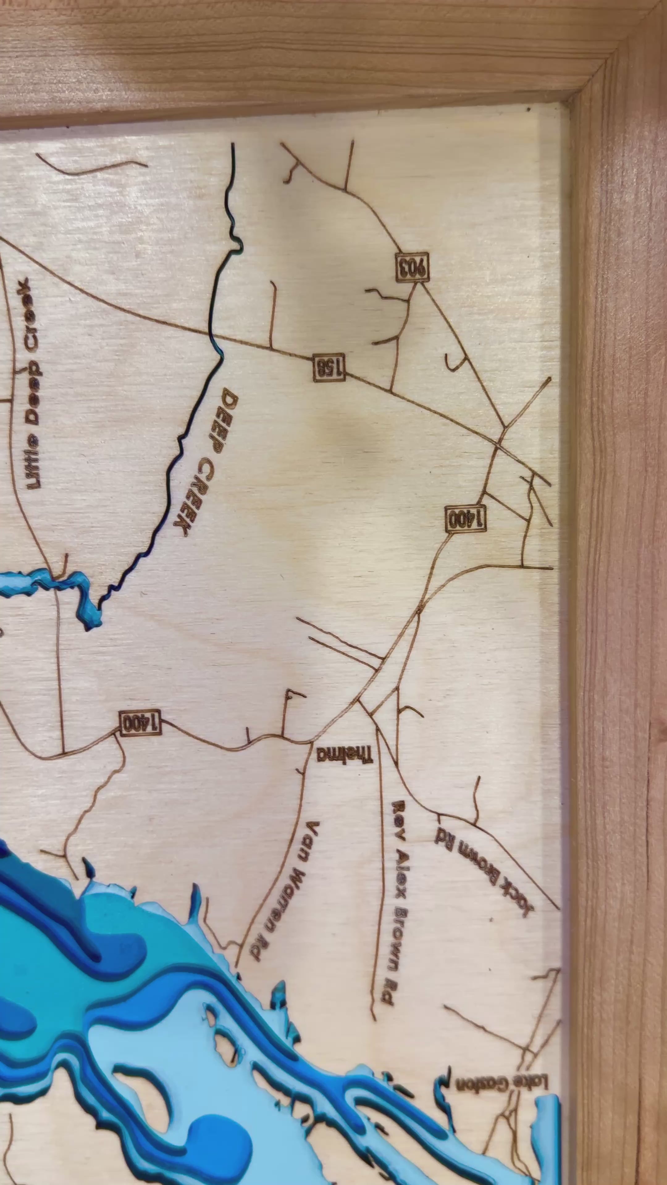Roanoke Rapids Lake — 3D Bathymetric Map